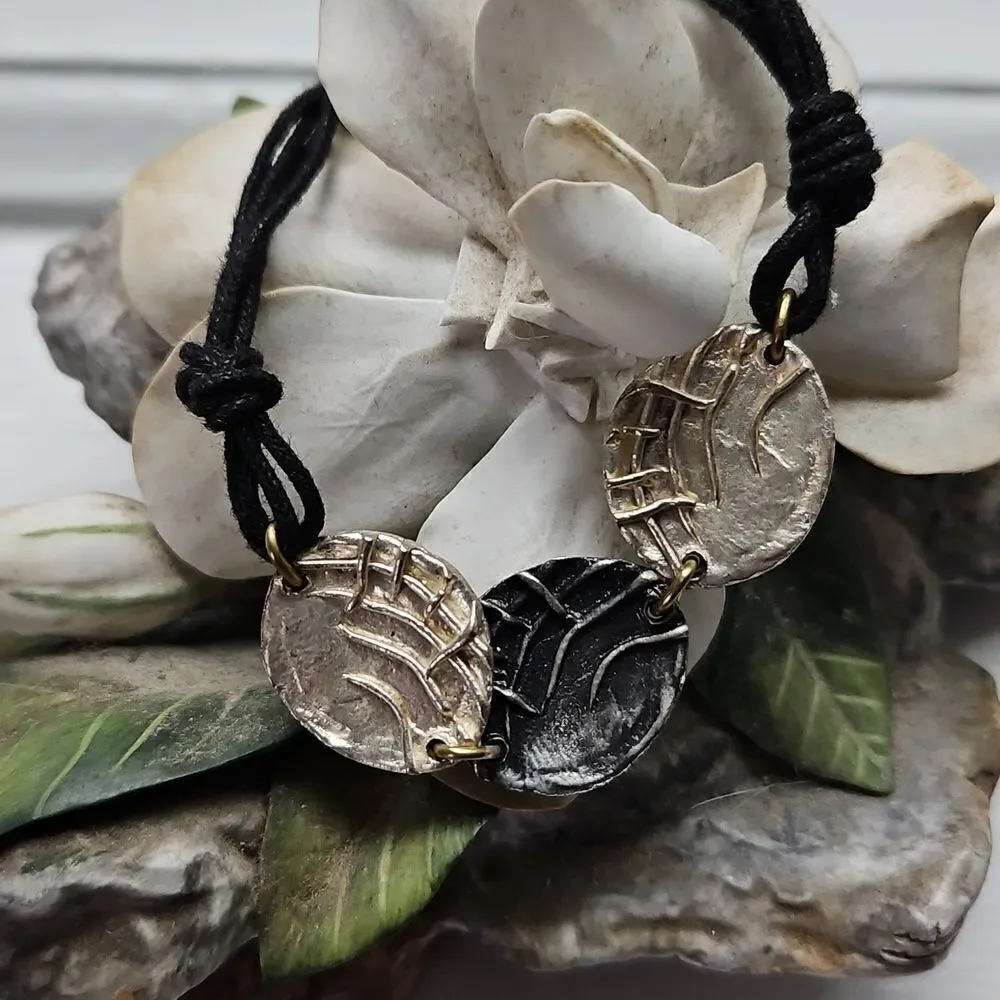 Vintage Artisan Silver and Copper Women's Bracelet